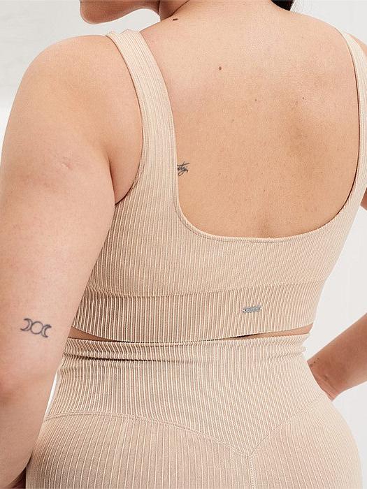 Sand Washed Ribbed Seamless Bra