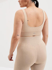 Sand Washed Ribbed Seamless Bra