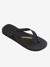 Top Logo Metallic Flip Flops Womens