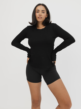 Everyday Rib Long Sleeve In Black 