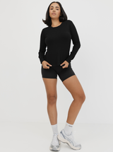 Everyday Rib Long Sleeve In Black 