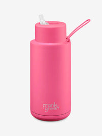 Ceramic Reusable Bottle Neon Pink 34oz