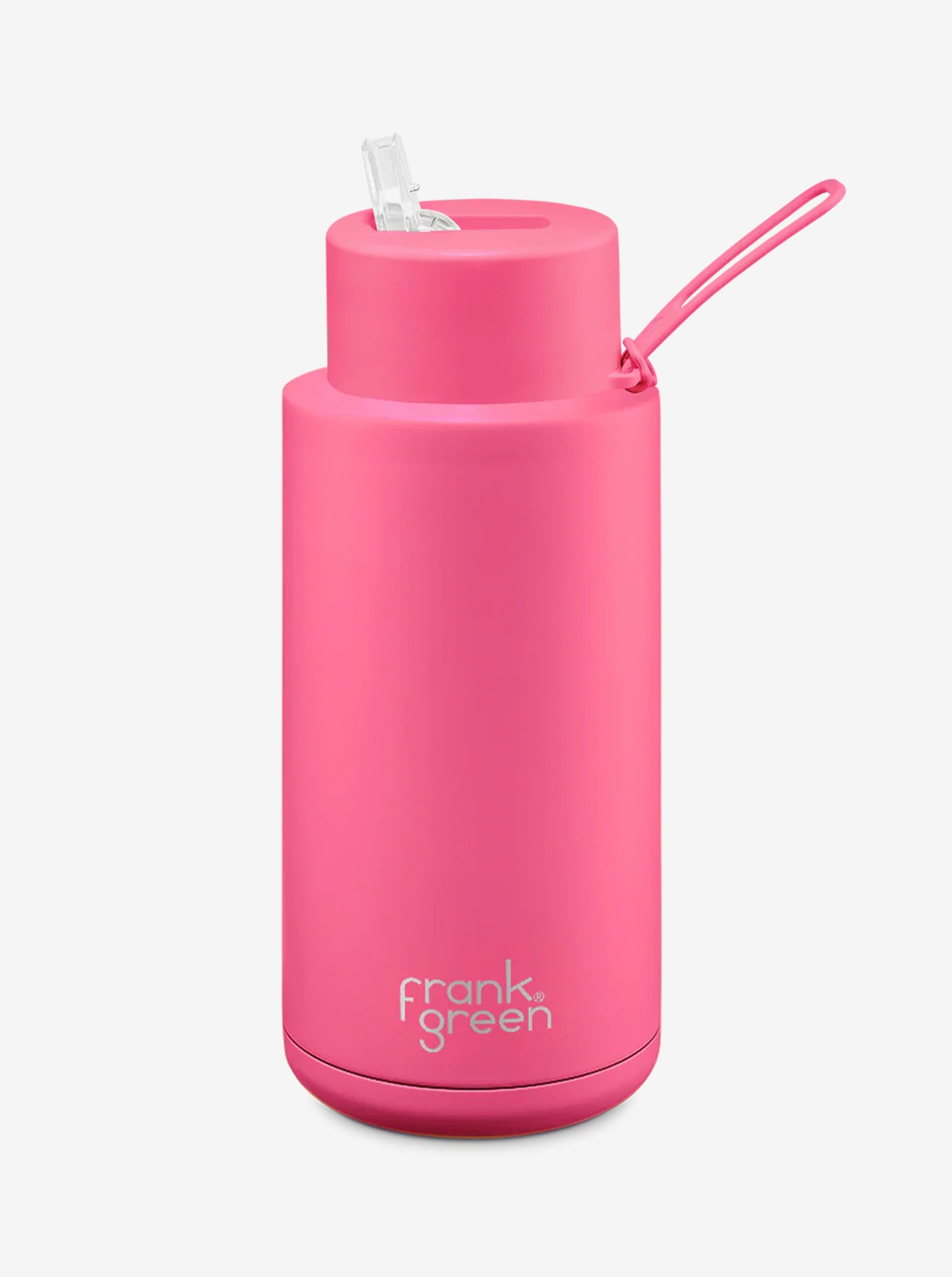 Ceramic Reusable Bottle Neon Pink 34oz