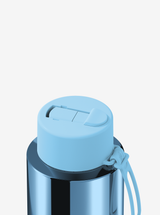 Ceramic Reusable Bottle Chrome with Flip Straw 34oz