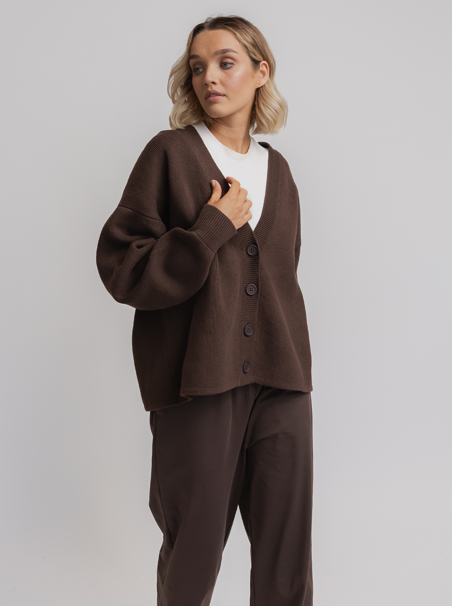 Frankie Cardigan in Espresso
