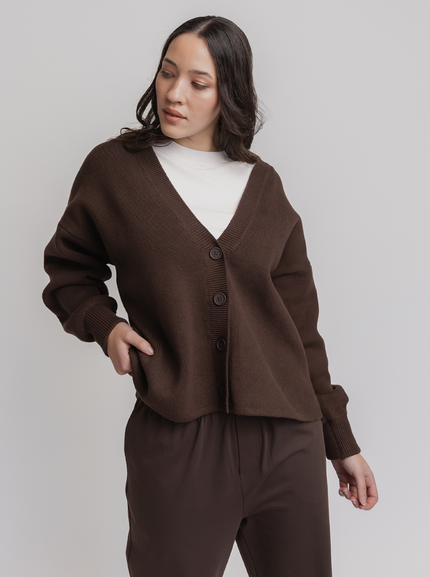 Frankie Cardigan in Espresso