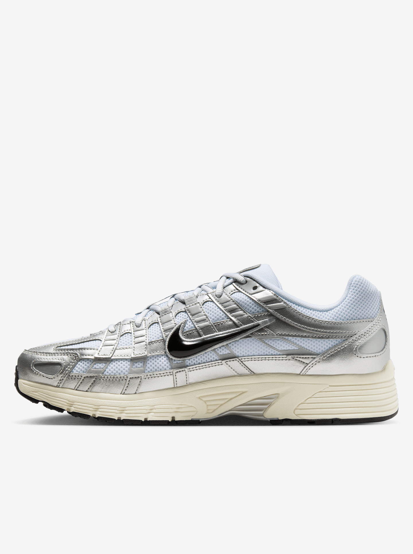 Nike M P-6000 - White/Black-Metallic Silver-Flt Silver