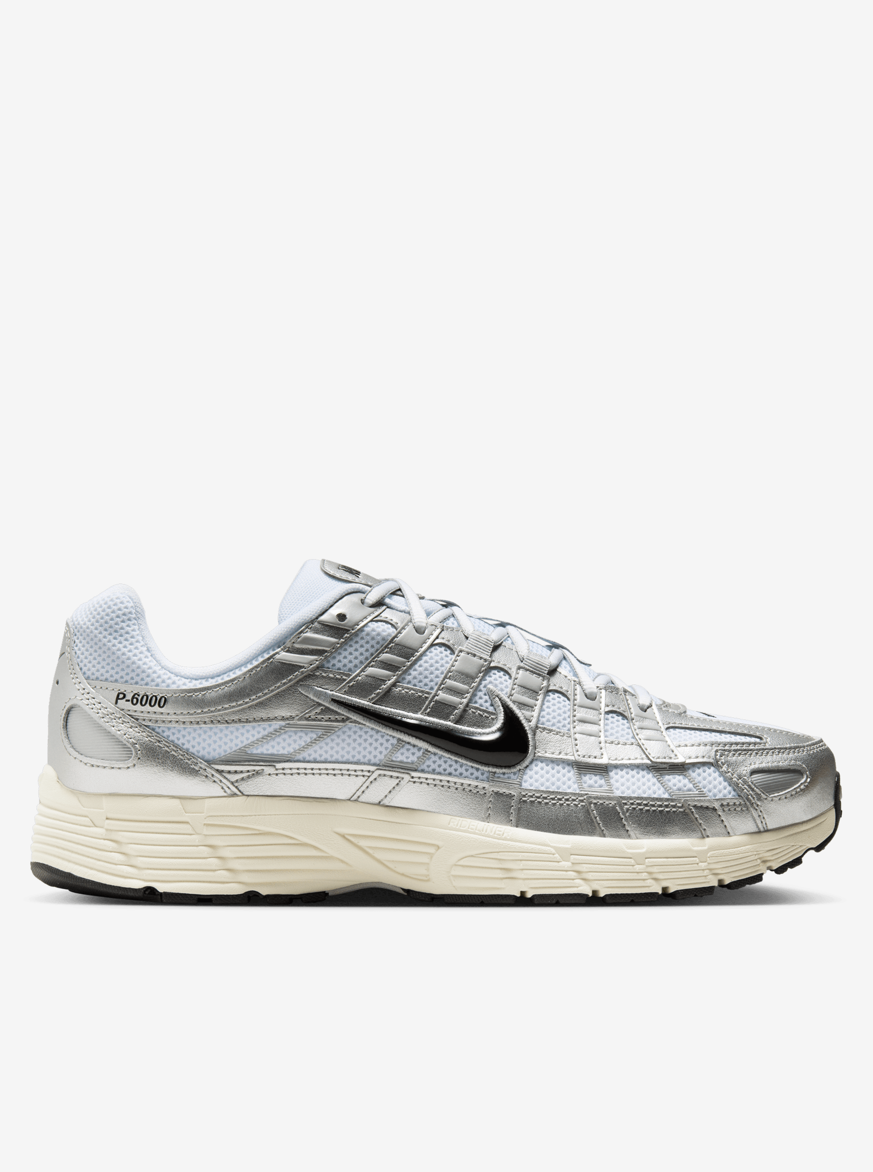 Nike M P-6000 - White/Black-Metallic Silver-Flt Silver