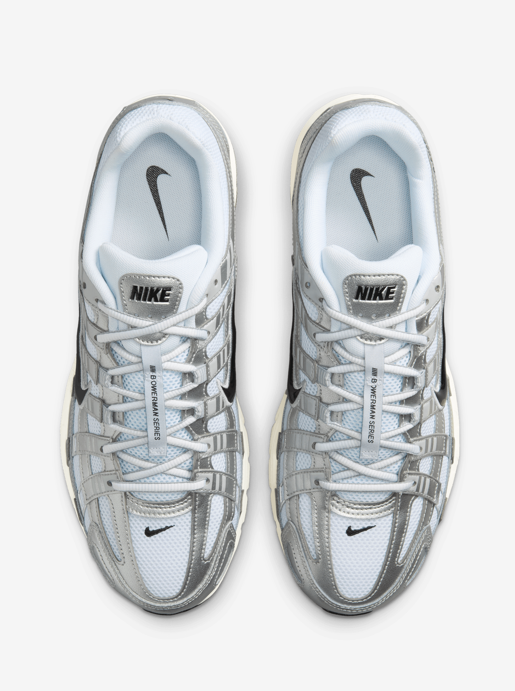 Nike M P-6000 - White/Black-Metallic Silver-Flt Silver