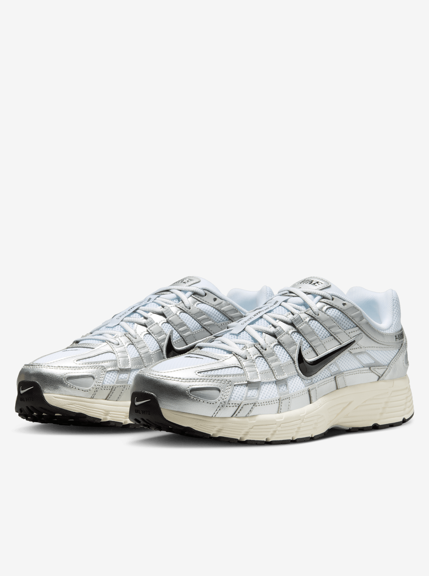 Nike M P-6000 - White/Black-Metallic Silver-Flt Silver
