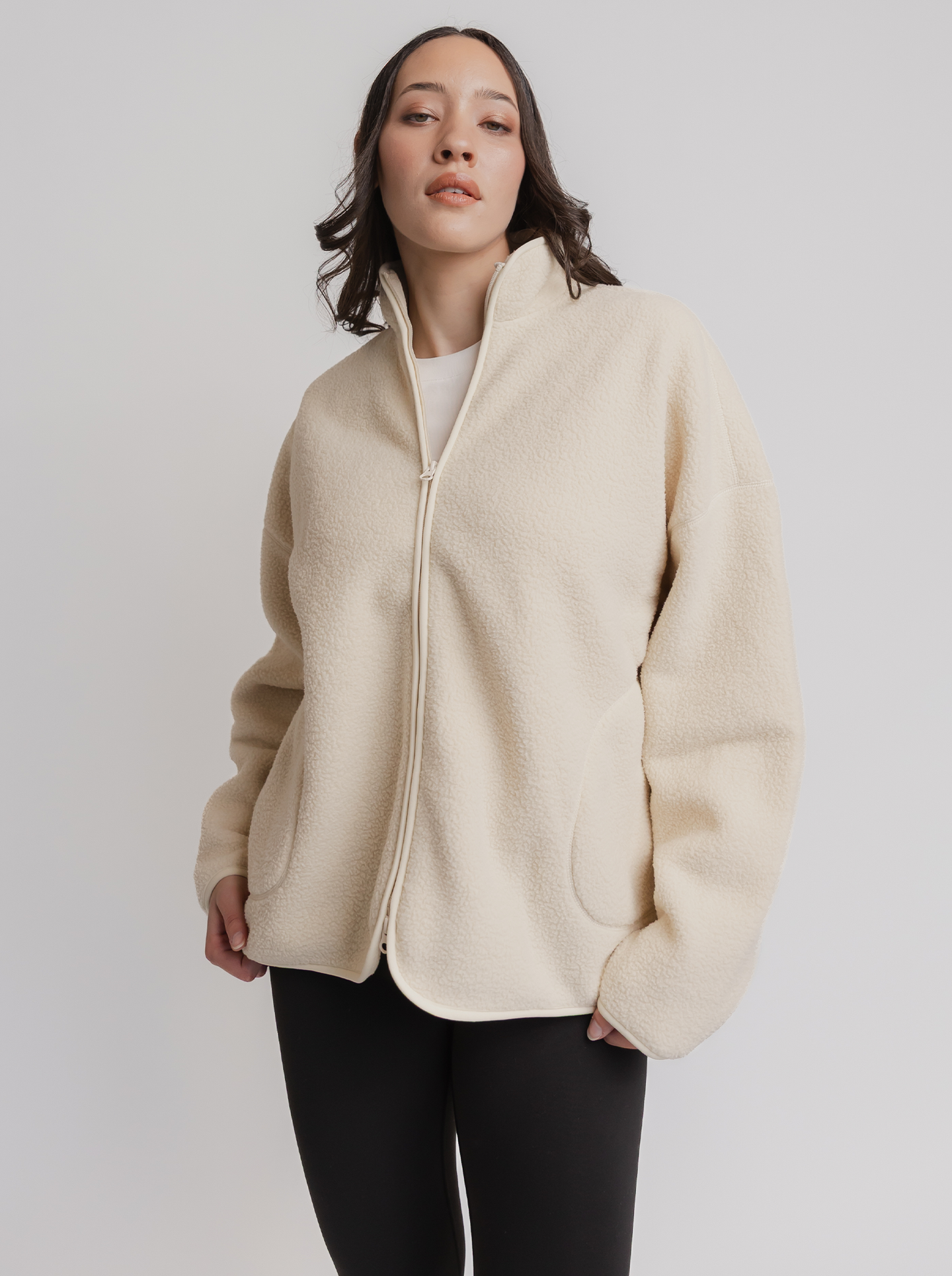 Oversized Fleece in Teddy