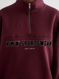 Varsity Half Zip Sweat