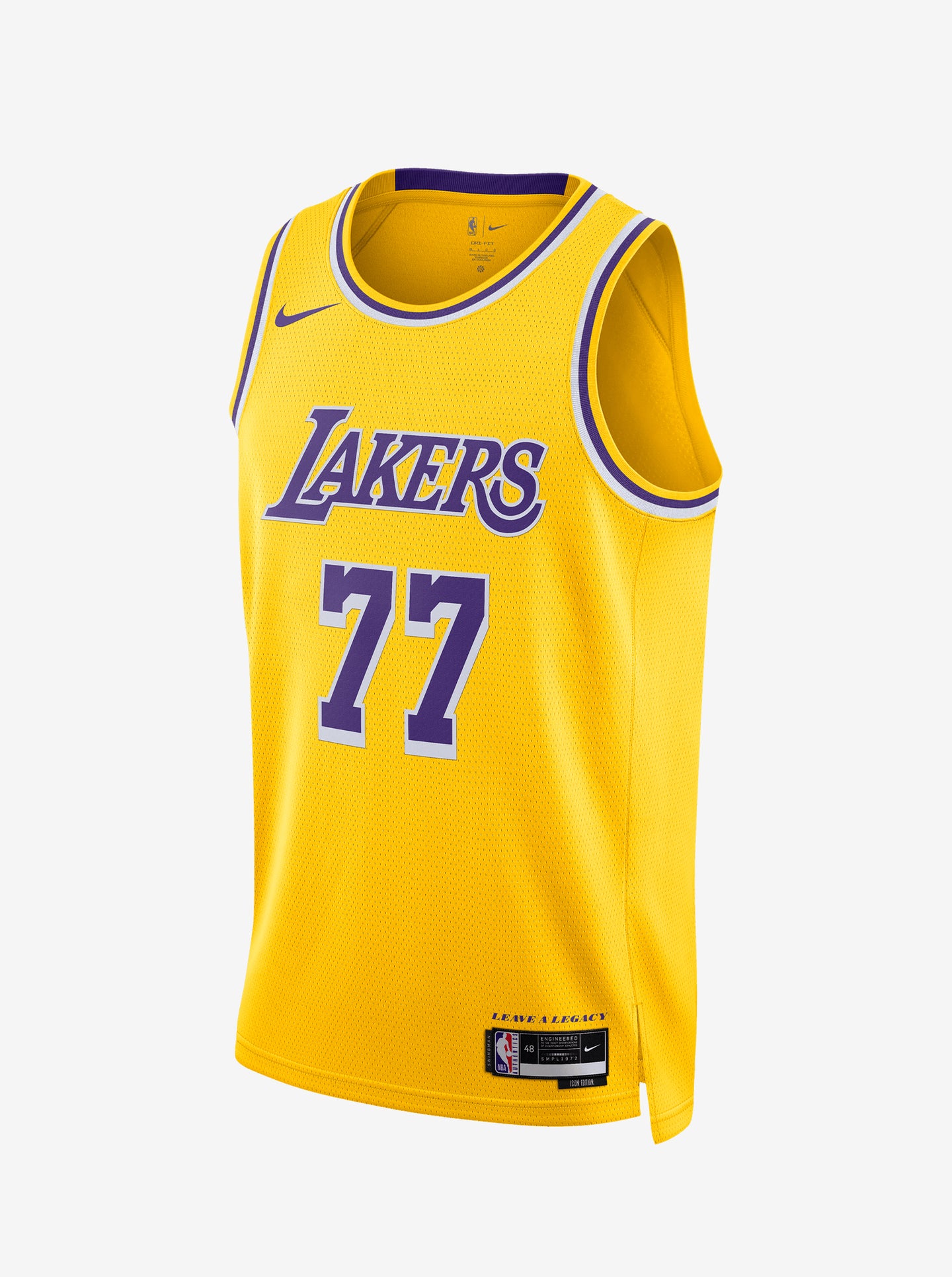 NBA Los Angeles Lakers Luca Doncic #77 Icon Edition Swingman Jersey