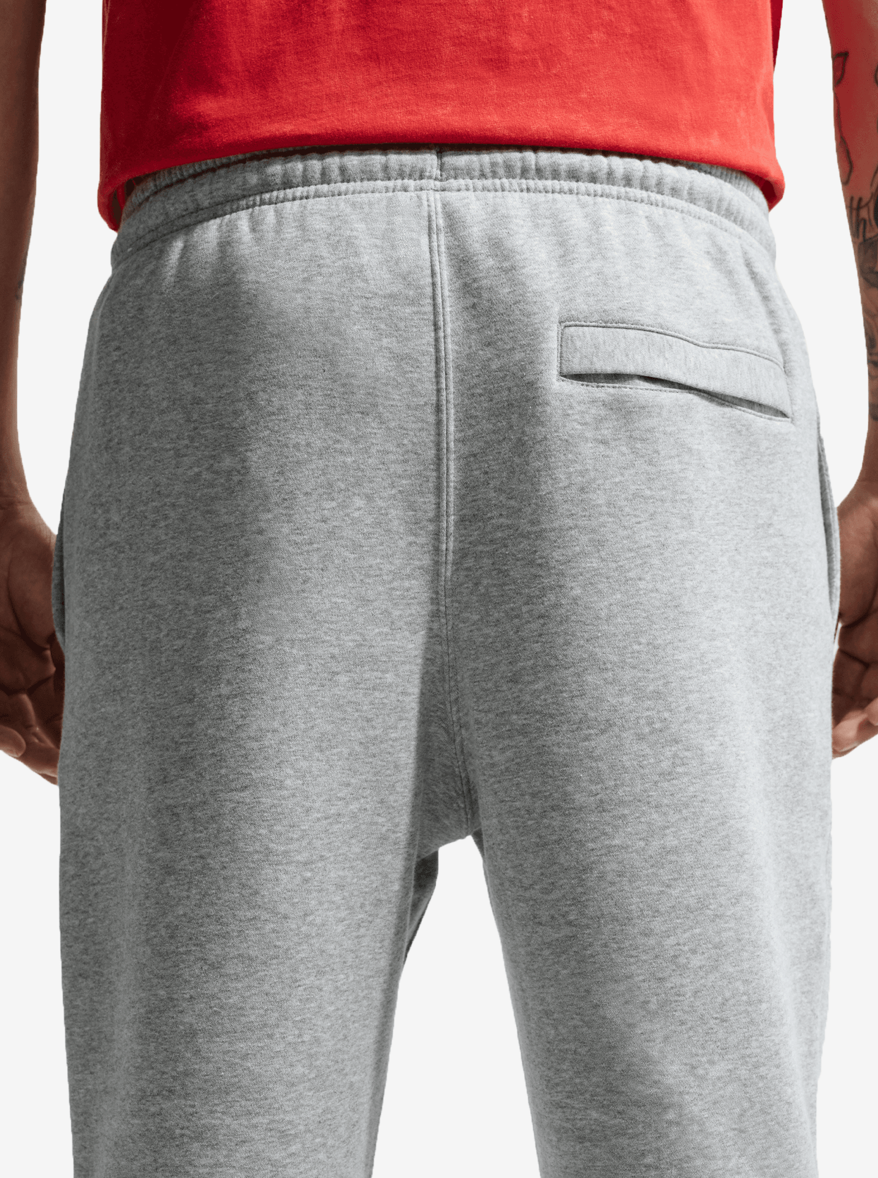 Nike M Club BB Jogger - Dk Grey Heather/University Red