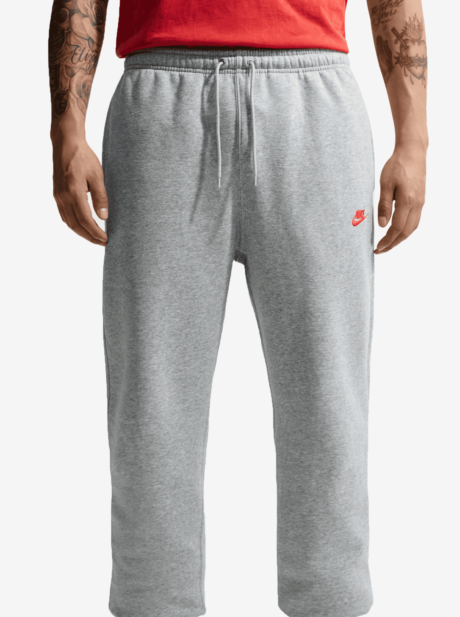 Nike M Club BB Jogger - Dk Grey Heather/University Red