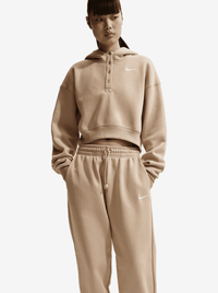 Nike W NSW Phnx FLC HR OS Pant 2 - Linen/Sail