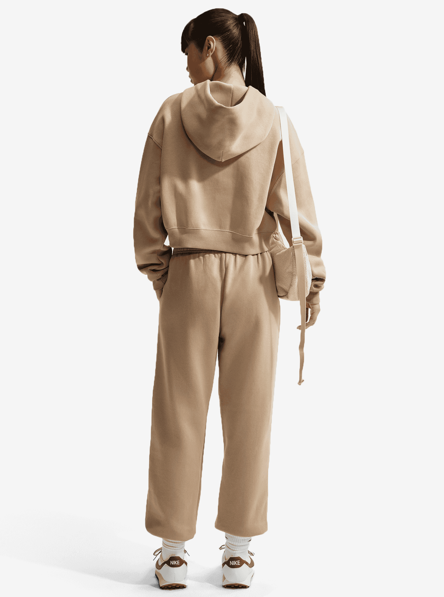 Nike W NSW Phnx FLC HR OS Pant 2 - Linen/Sail