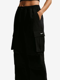 Mid-Rise Oversized Woven Cargo Pants