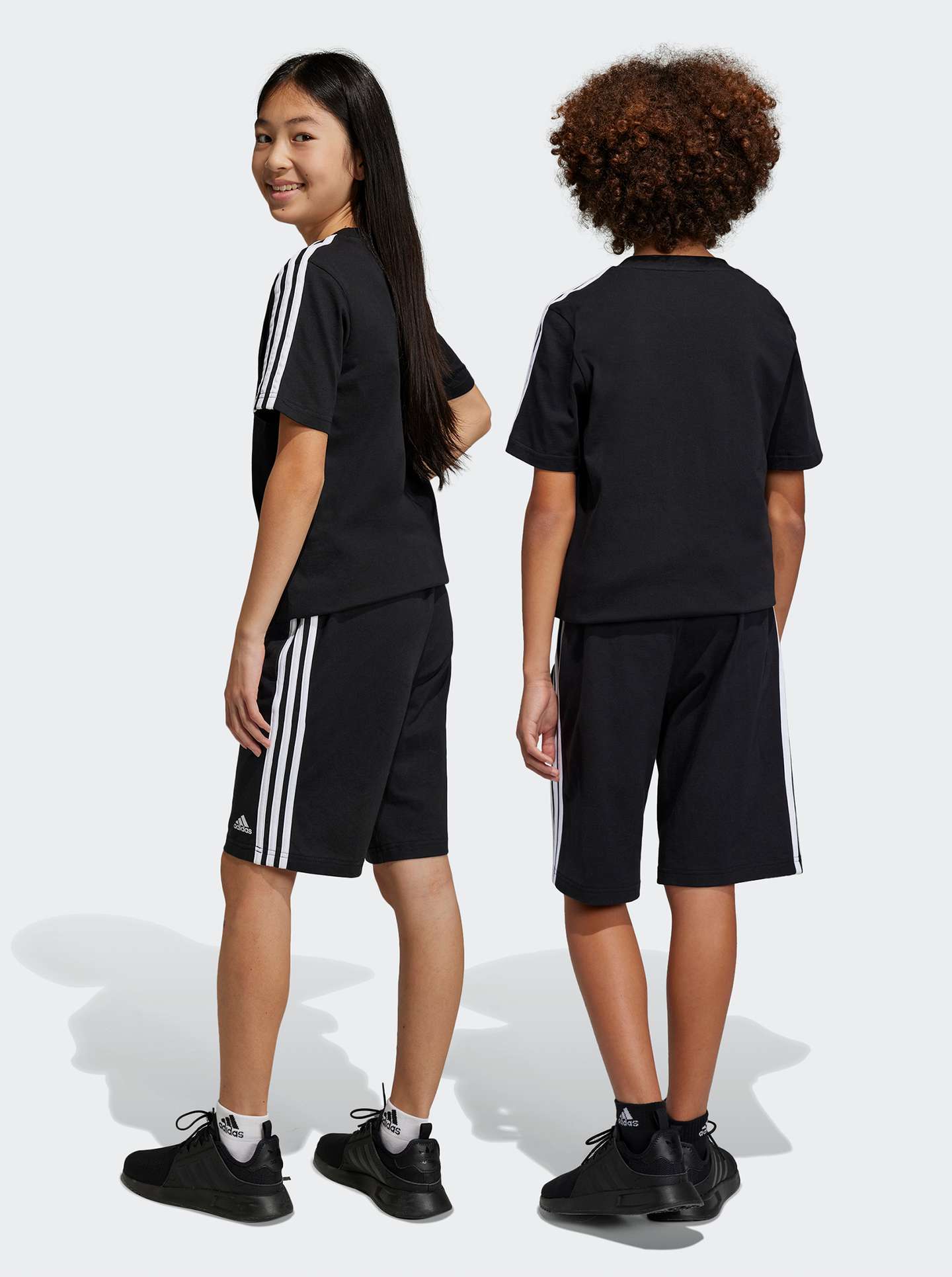 Essentials 3-Stripes Knit Shorts Youth