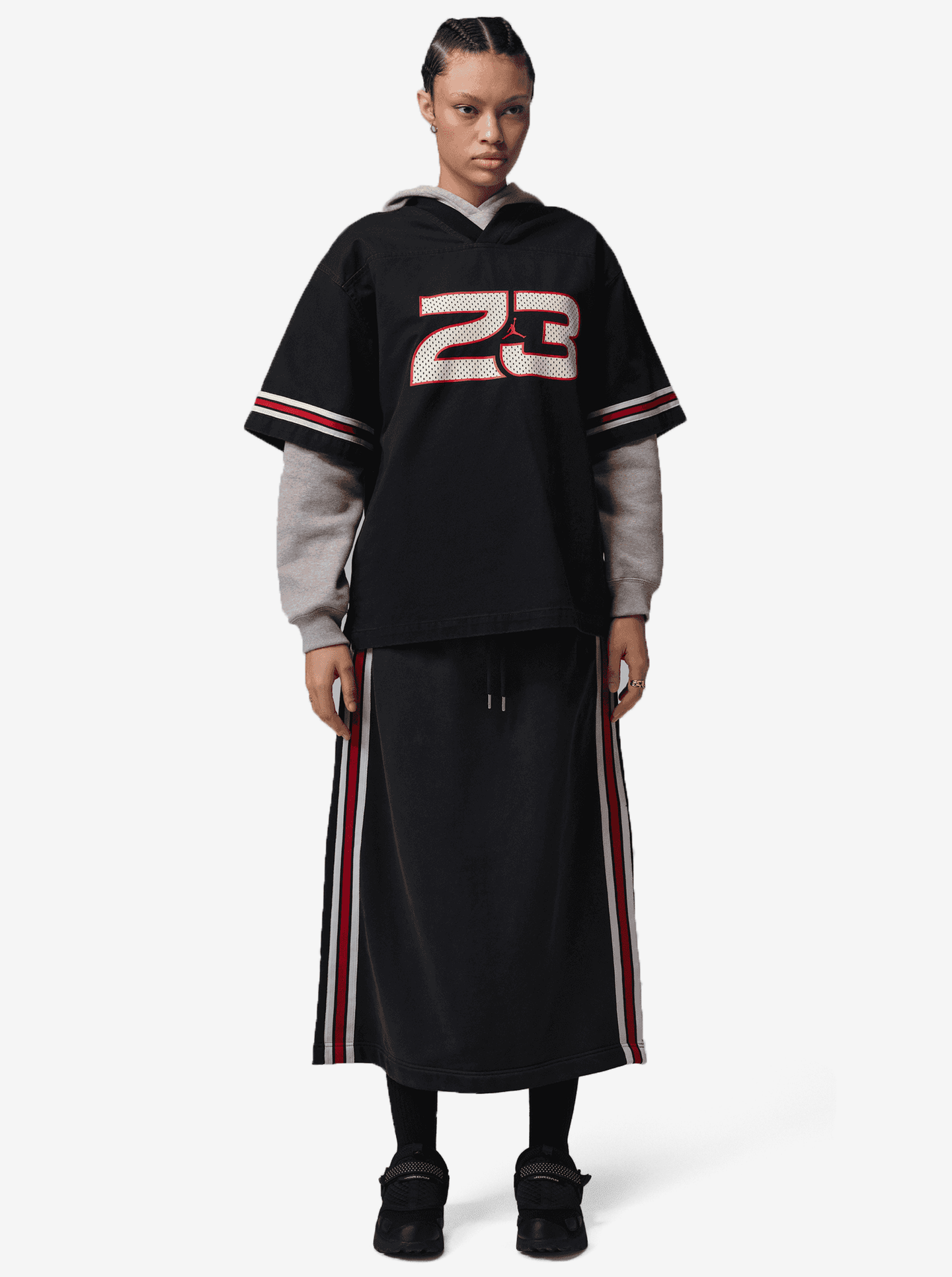 Woven Jersey Top