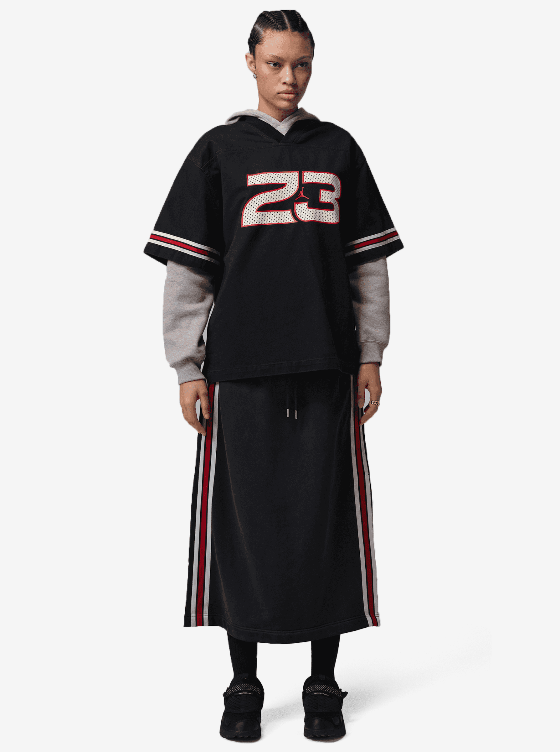 Woven Jersey Top
