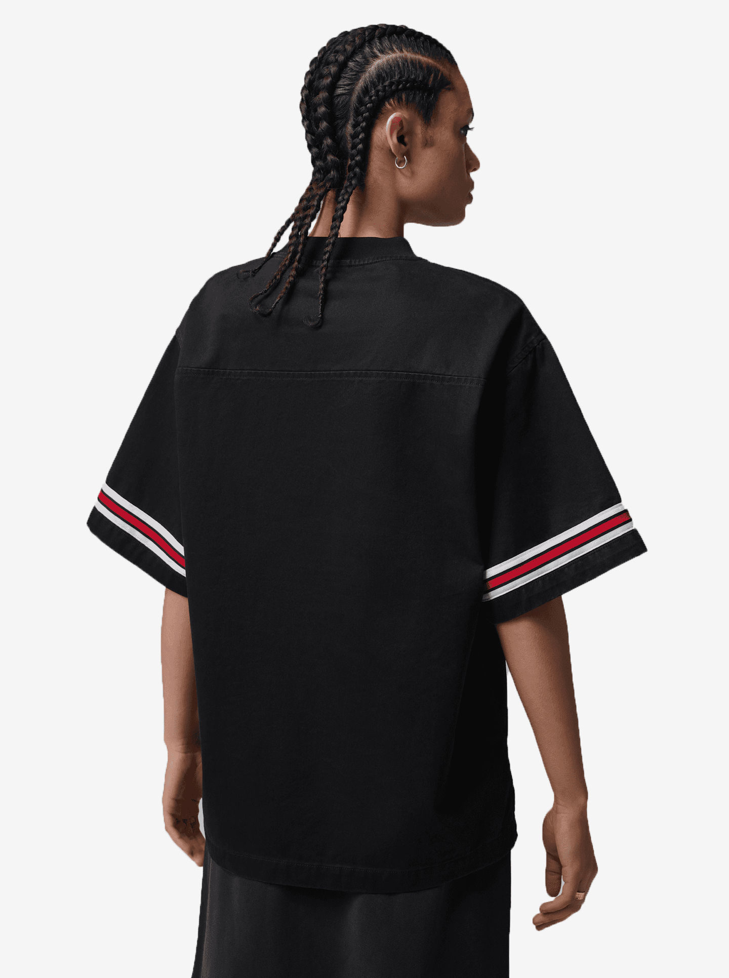 Woven Jersey Top
