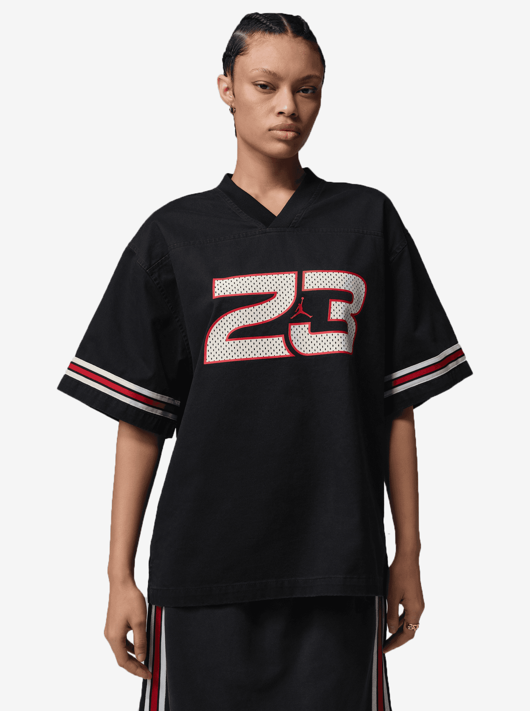 Woven Jersey Top
