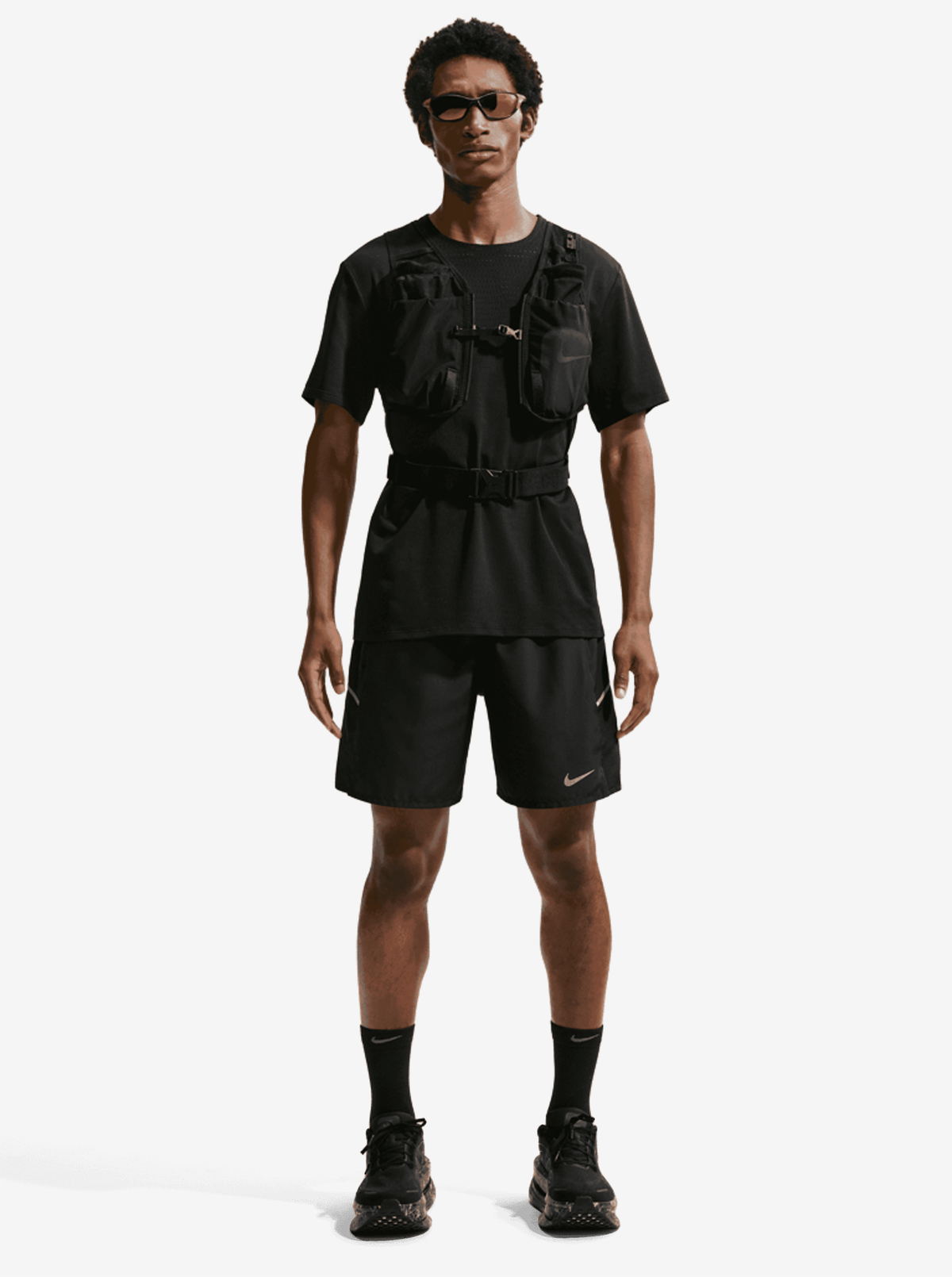 Nike M DF MILER 7IN 2IN1 Short - Black/Black/Reflective Silv