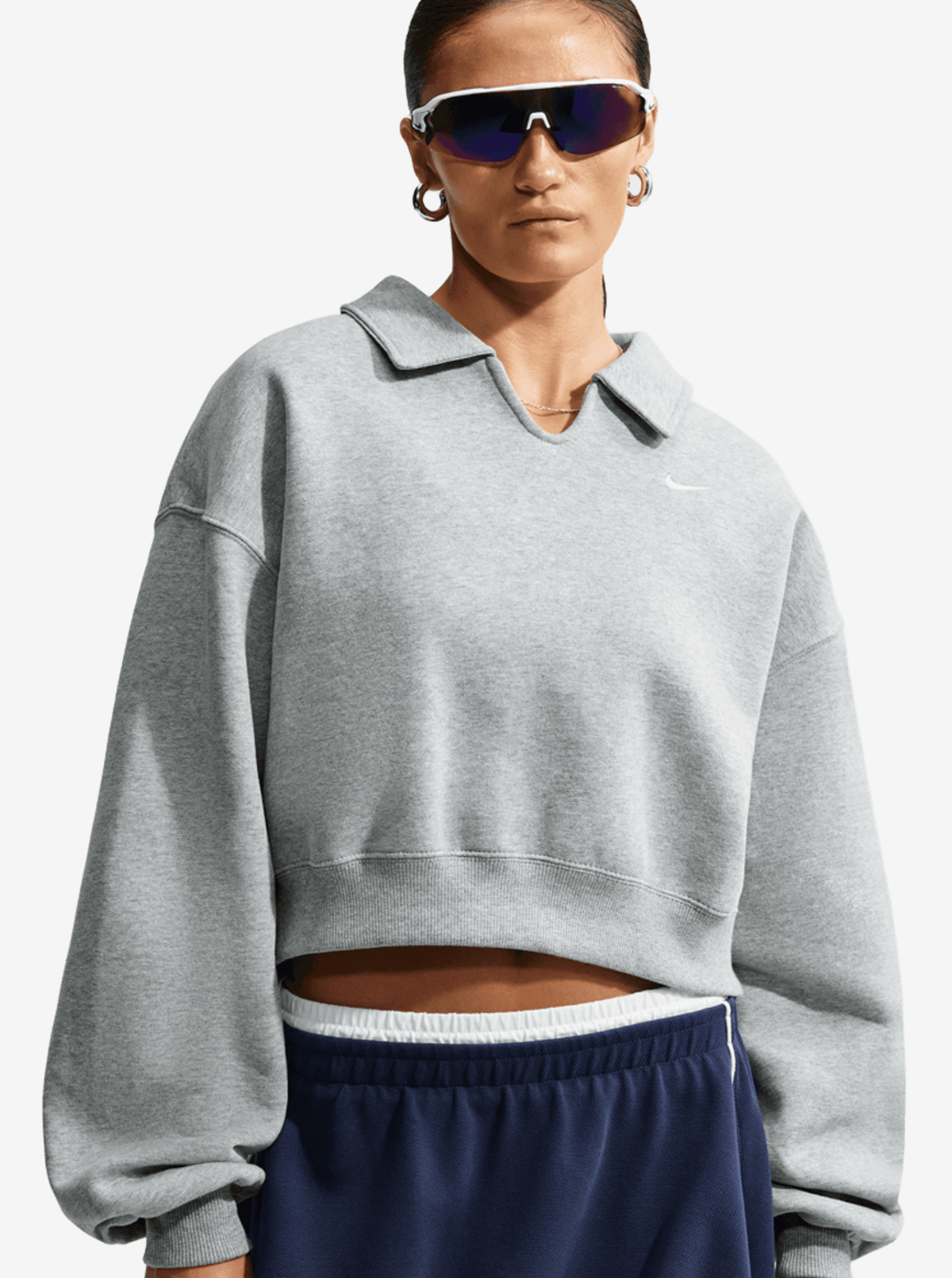 Studio Fleece Medium Weight Cropped Polo