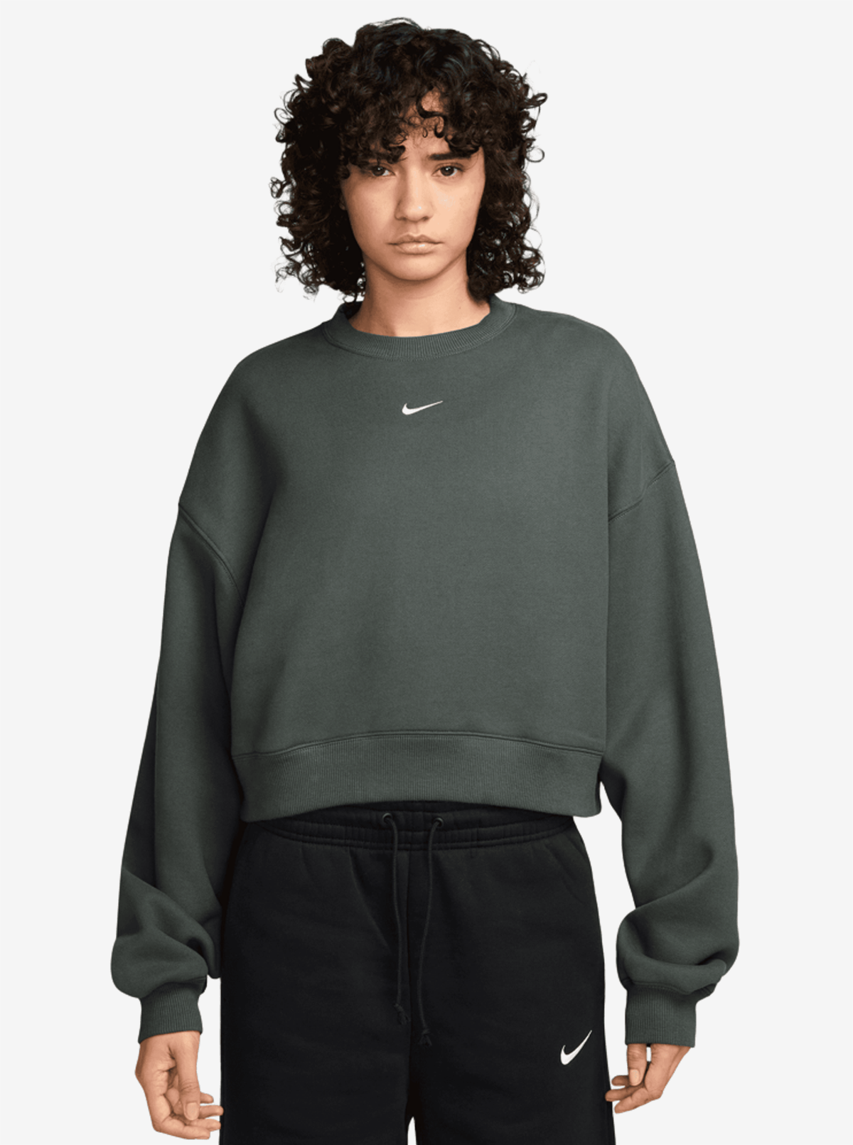Studio Fleece Oversized Cropped Crew