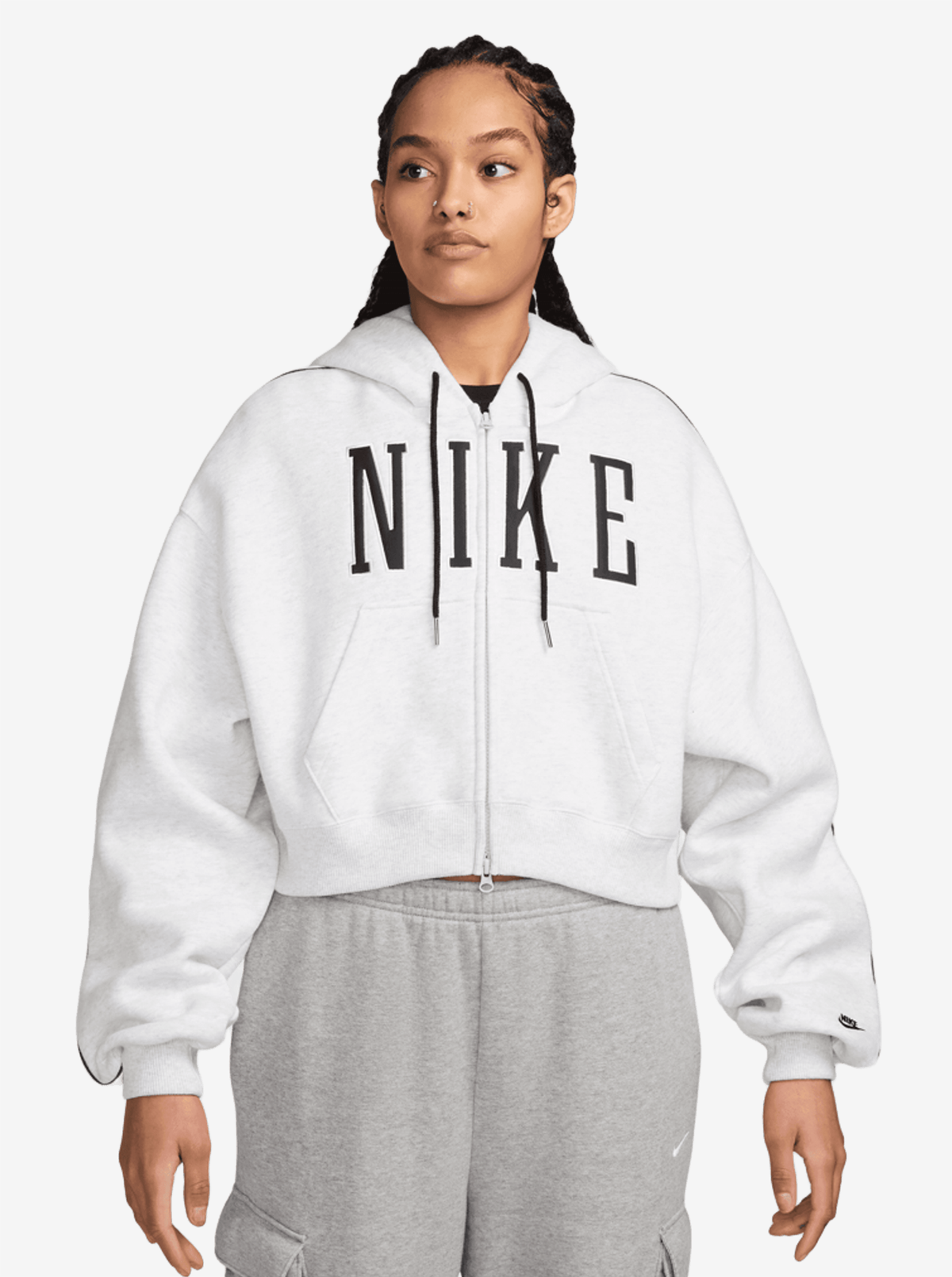 Studio Fleece Oversized Cropped Hoodie