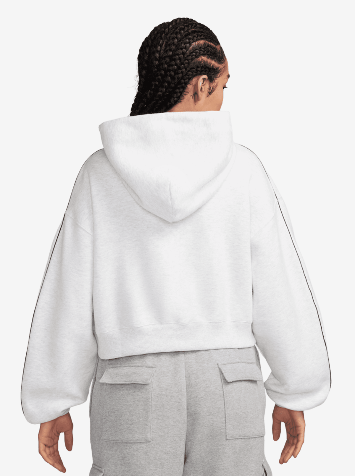 Studio Fleece Oversized Cropped Hoodie