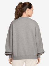 Nike W STDO FLC MW OS EB Crew - Dk Grey Heather/Dk Grey Heather