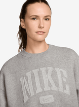 Nike W STDO FLC MW OS EB Crew - Dk Grey Heather/Dk Grey Heather