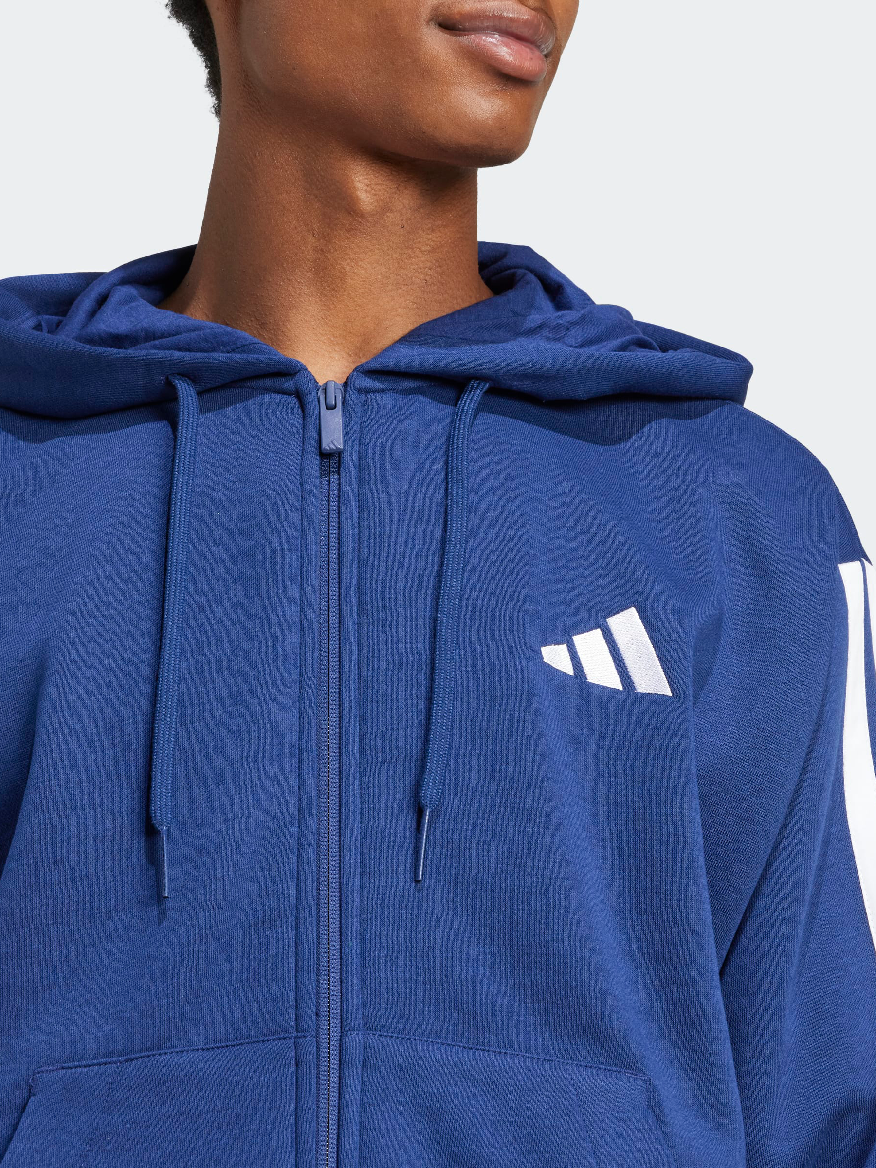 Essentials Three Stripes Fleece Hoodie
