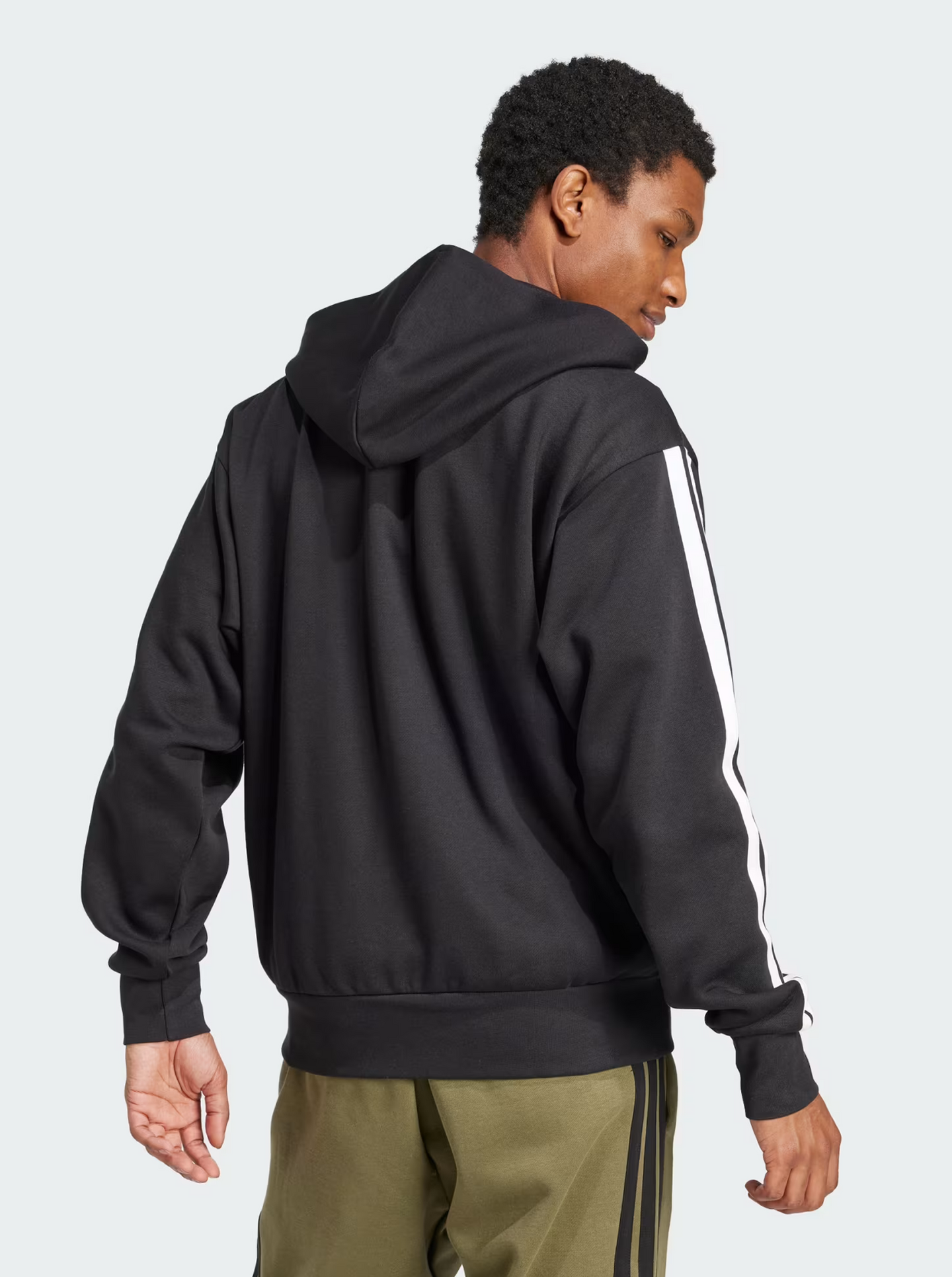 Essentials 3-Stripes Fleece Hoodie