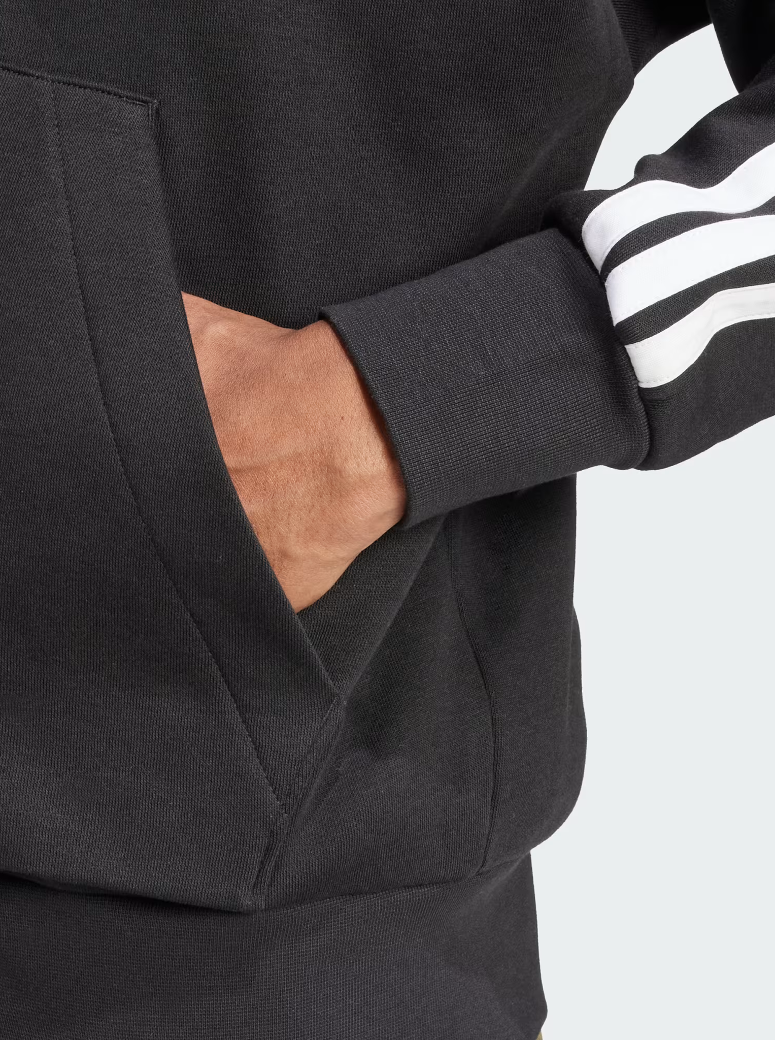 Essentials 3-Stripes Fleece Hoodie