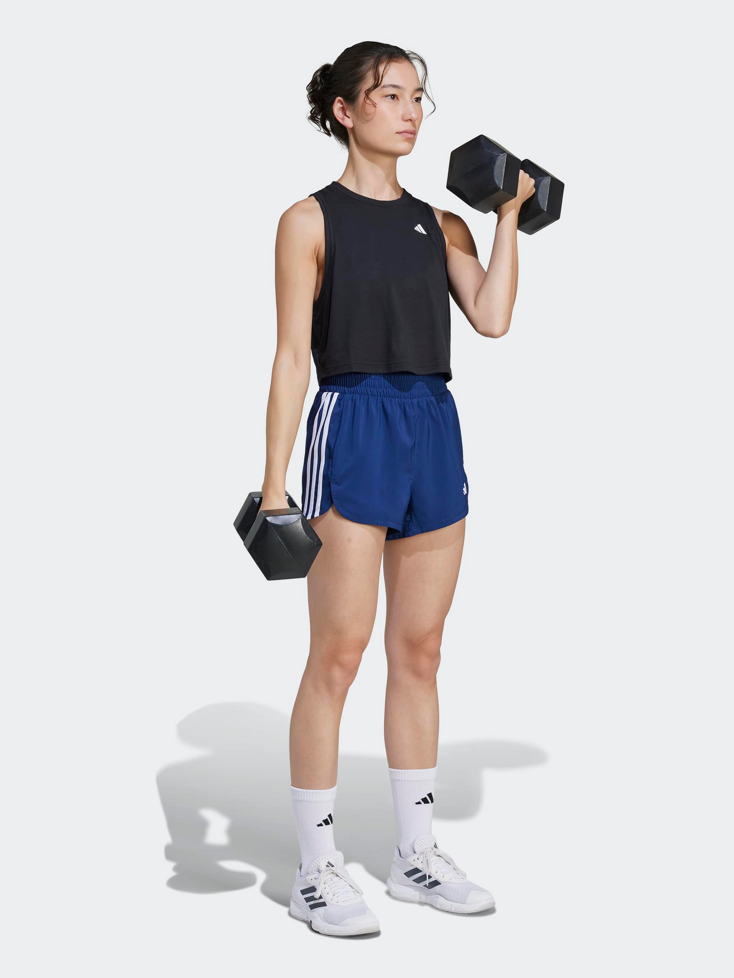 Pacer Training 3-Stripes Woven High Rise Shorts