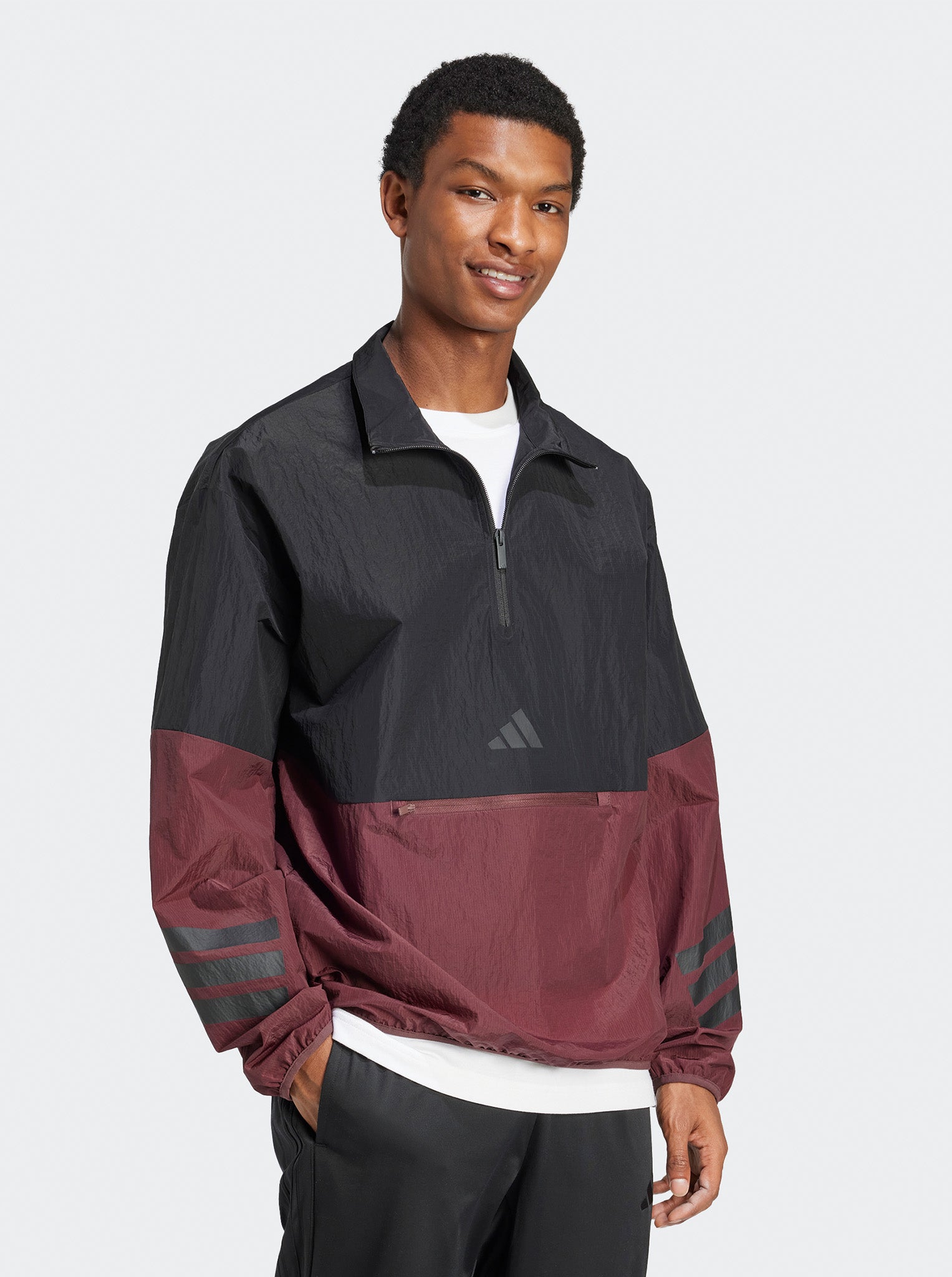 Future Icons 3-Stripes Woven Half-Zip Sweatshirt – Stirling Sports