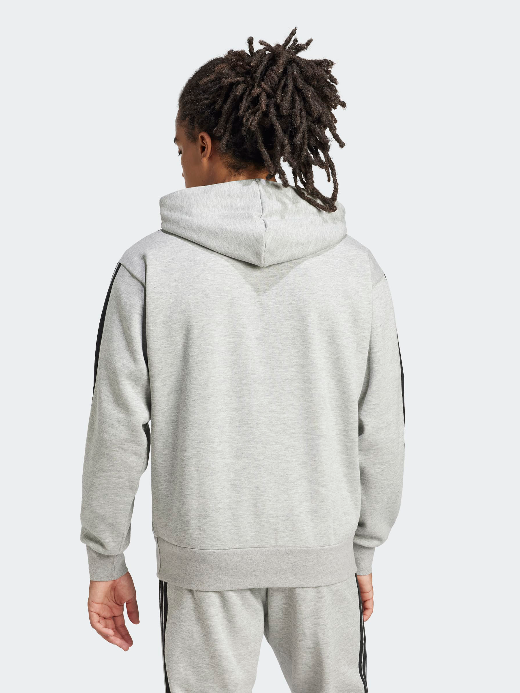Essentials Three Stripes Fleece Hoodie