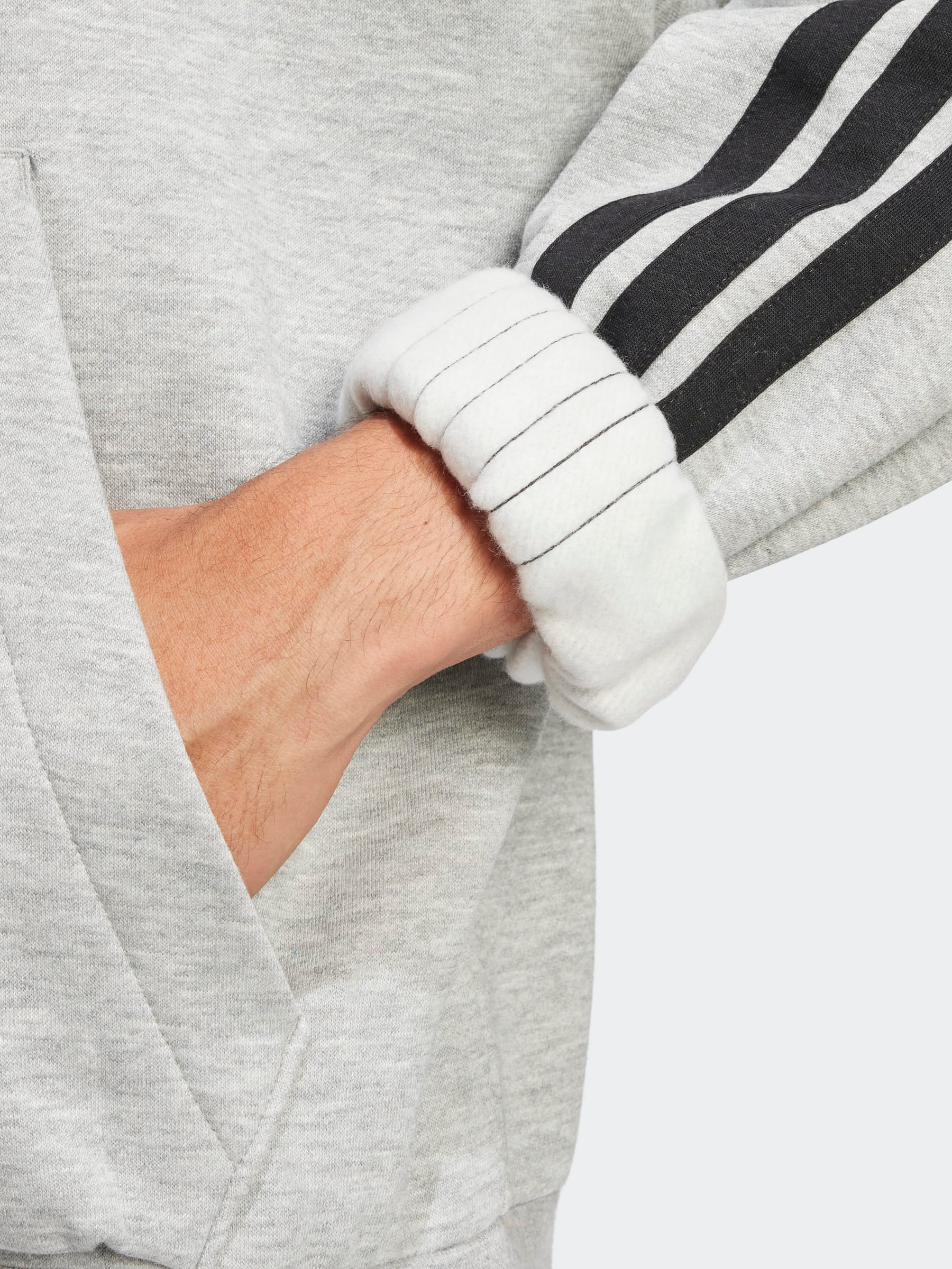 Essentials Three Stripes Fleece Hoodie