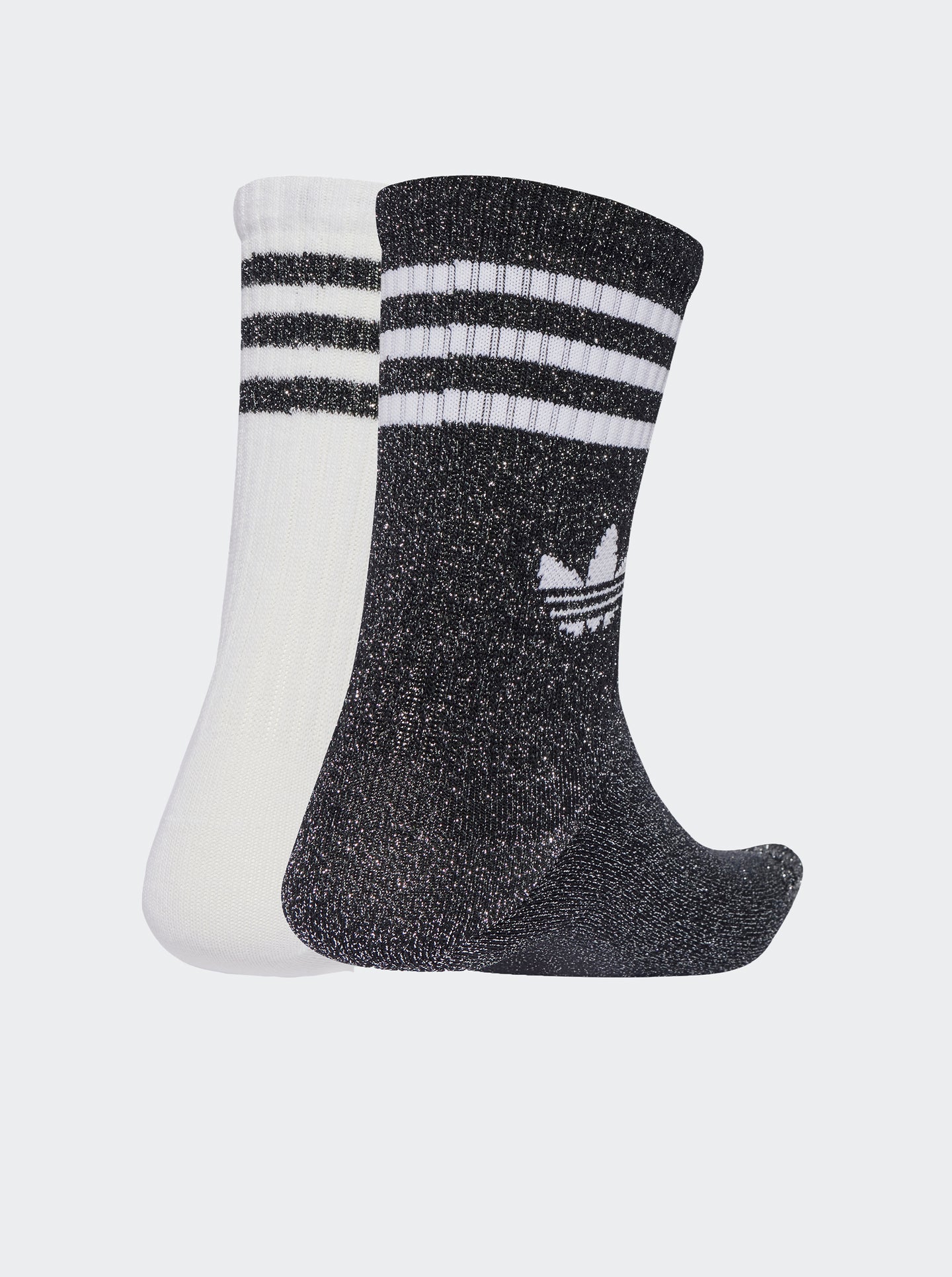 3 Stripes Glitter Crew Socks 2 Pairs