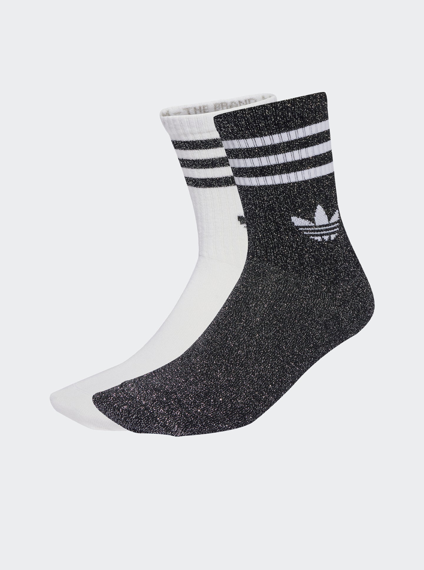 3 Stripes Glitter Crew Socks 2 Pairs