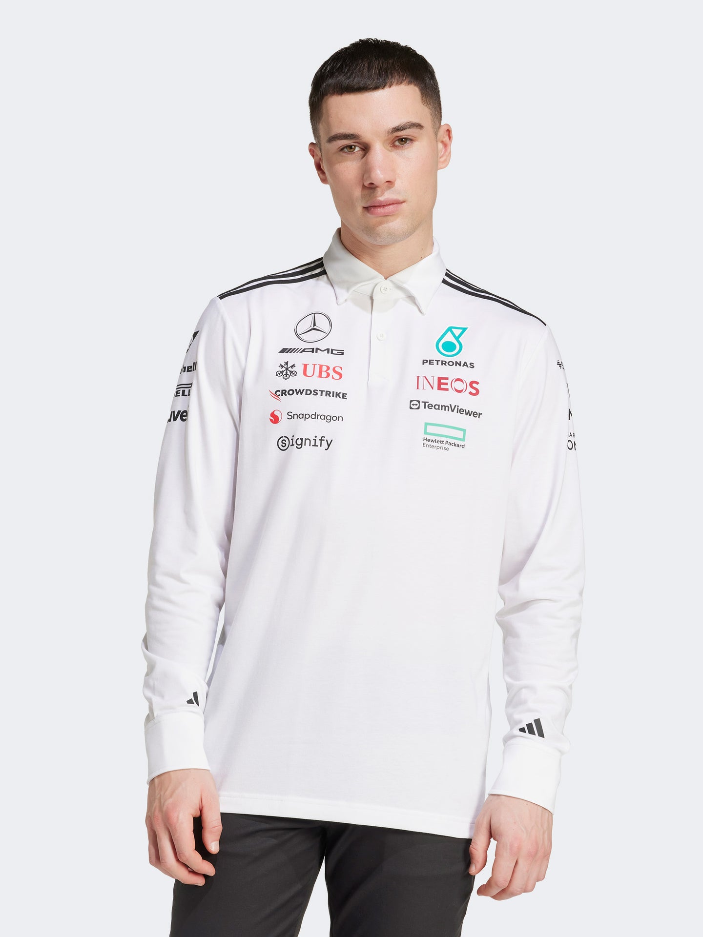 Mercedes AMG Petronas Formula One Team Long Sleeve Polo Shirt
