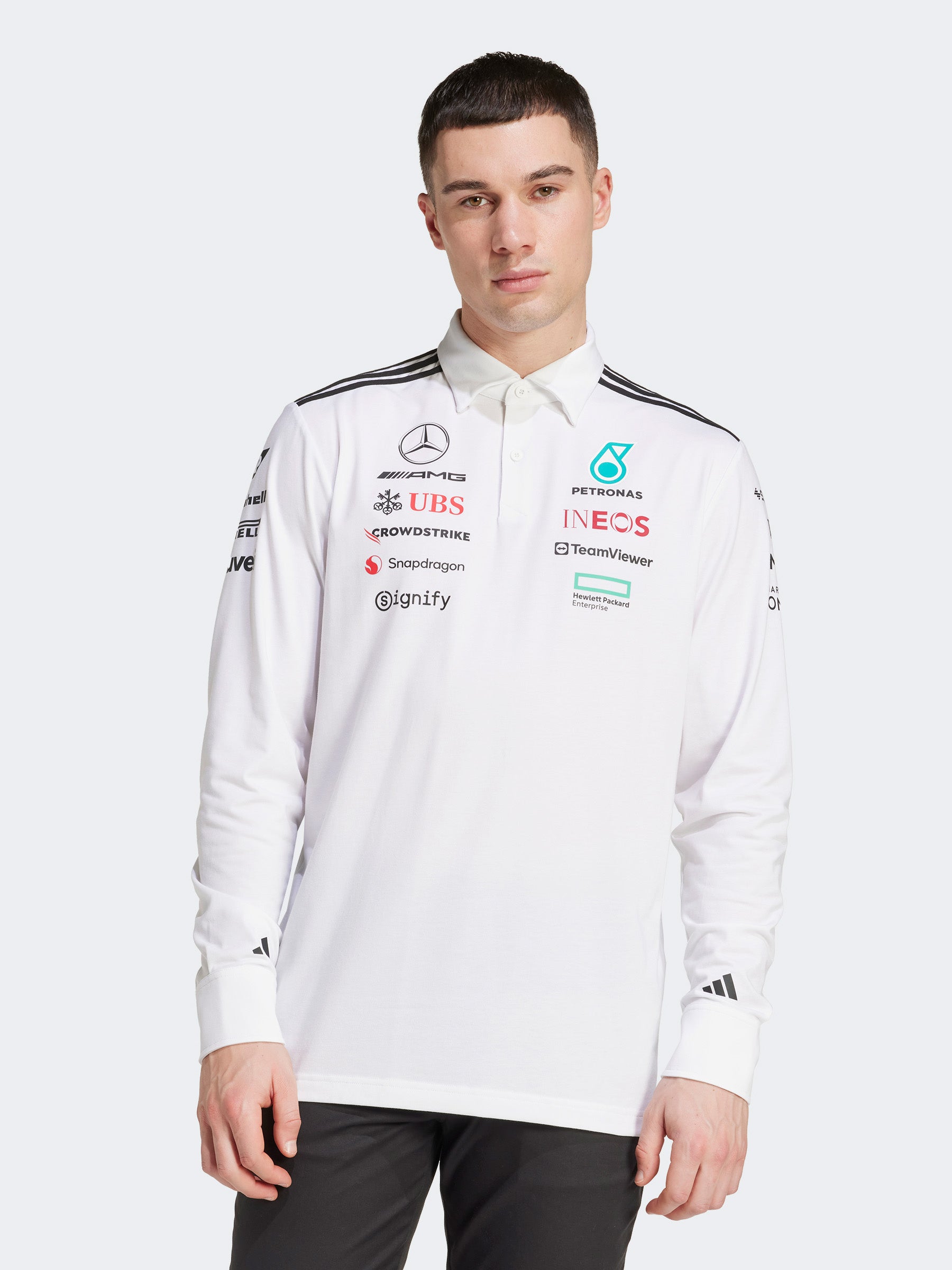 Mercedes AMG Petronas Formula One Team Long Sleeve Polo Shirt