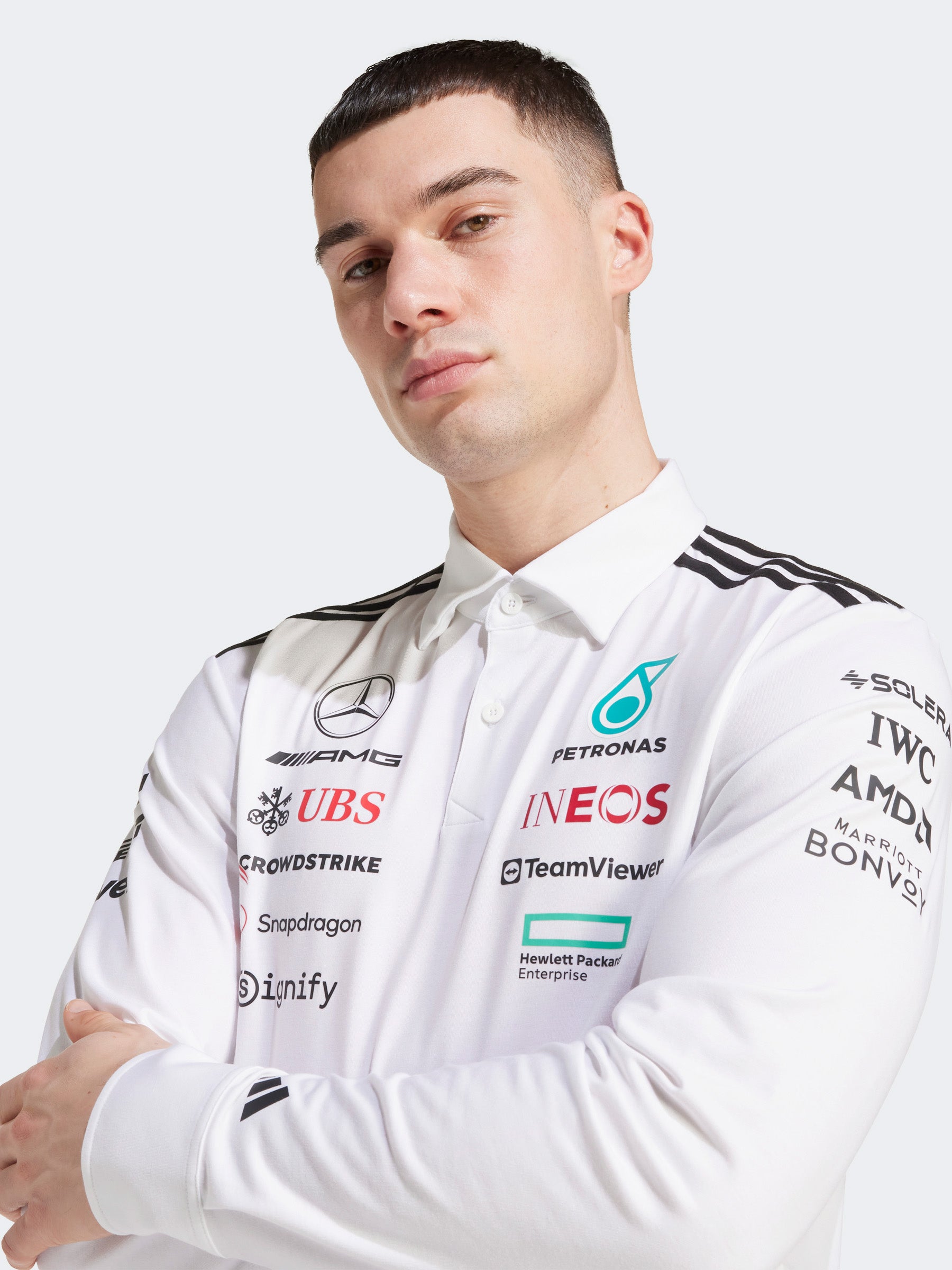 Mercedes AMG Petronas Formula One Team Long Sleeve Polo Shirt