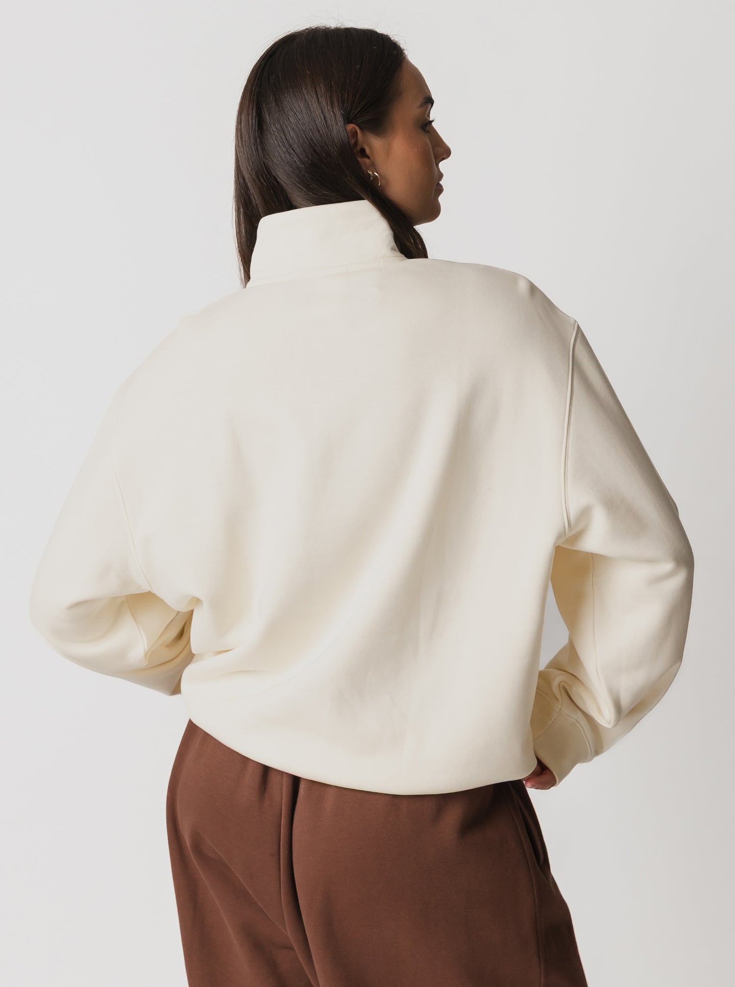 Essentials Linear Oversized Quarter-Zip