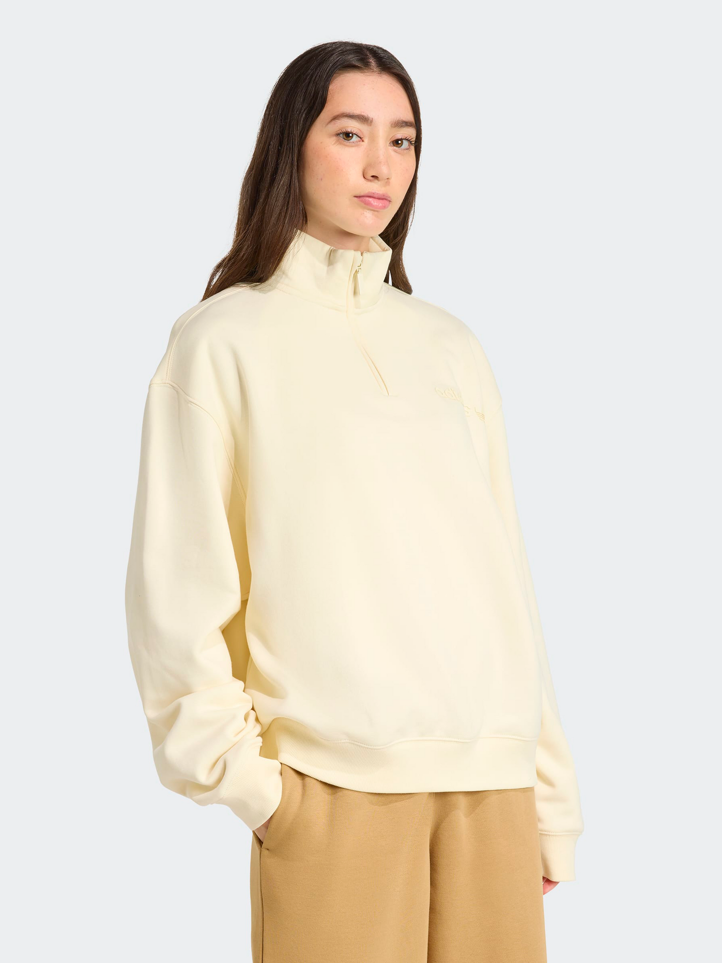 Essentials Linear Oversized Quarter-Zip