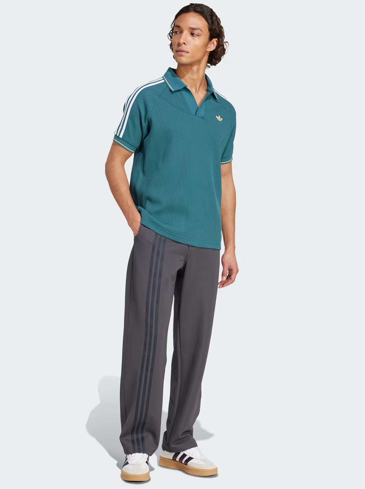 Waffle Knit Polo Shirt