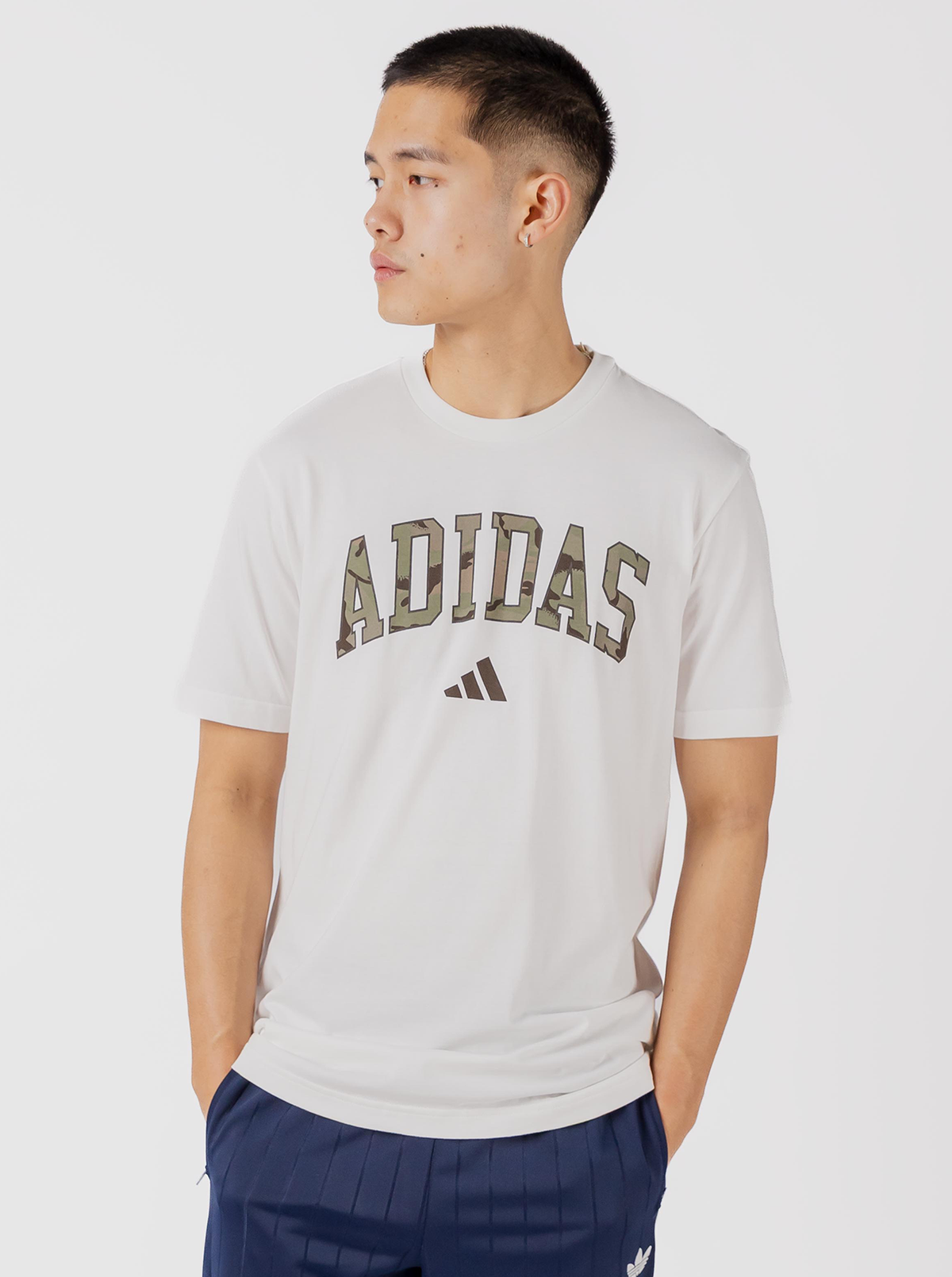 Camo Script Graphic T-Shirt